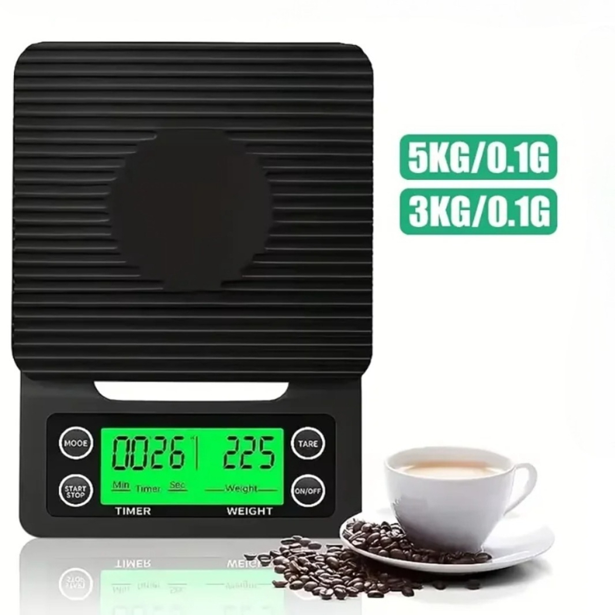 Scale Drip Timer - Цифровые весы для капельного кофе 3кг