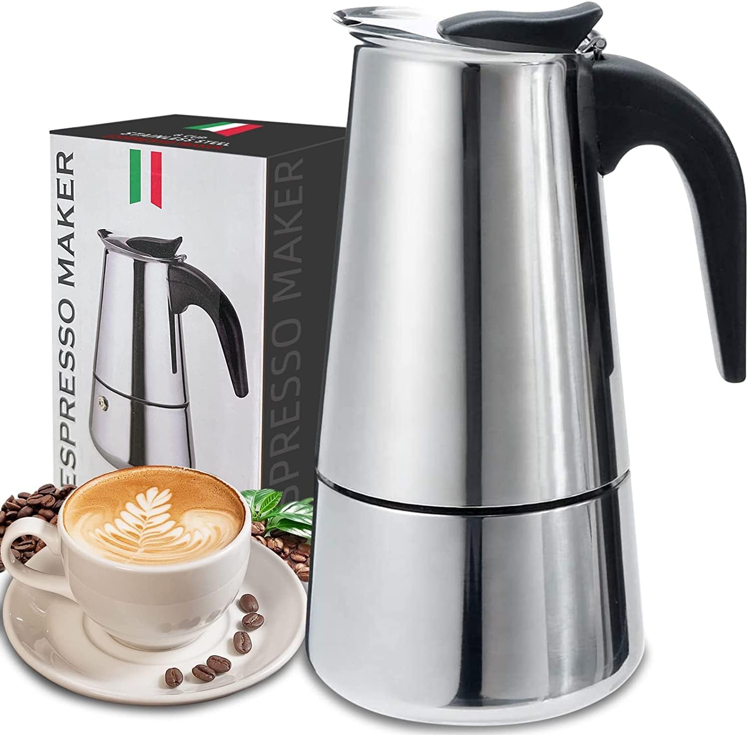 4/6/9 чашек Moka Pot Caffe Mac – обзор и цена Hero Coffee Equipment