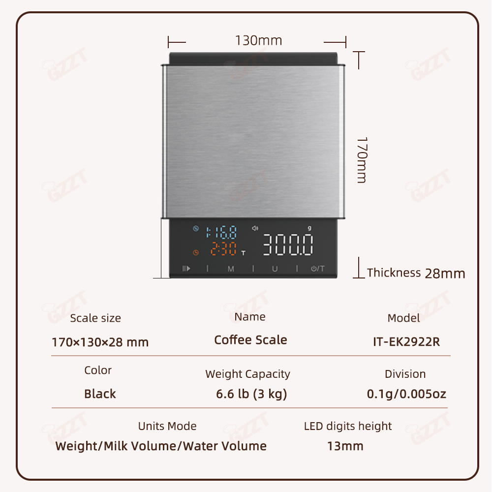 GZZT 22R цифровые кухонные вес – обзор и цена Scale Drip Timer